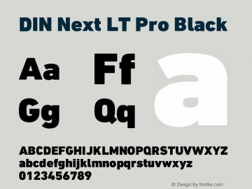 DINNextLTPro-Black Version 1.200;PS 001.002;hotconv 1.0.38 Font Sample