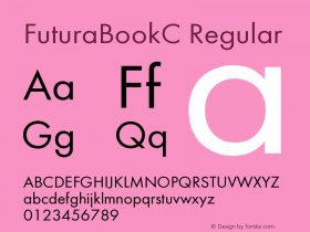 FuturaBookC OTF 1.0;PS 001.000;Core 116;AOCW 1.0 161 Font Sample