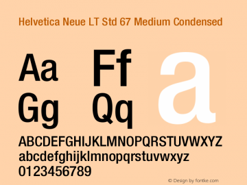 HelveticaNeueLTStd-MdCn Version 2.035;PS 002.000;hotconv 1.0.51;makeotf.lib2.0.18671 Font Sample