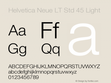 HelveticaNeueLTStd-Lt Version 2.035;PS 002.000;hotconv 1.0.51;makeotf.lib2.0.18671 Font Sample