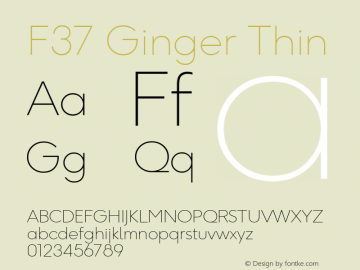 F37Ginger-Thin Version 1.000;PS 001.000;hotconv 1.0.88;makeotf.lib2.5.64775图片样张