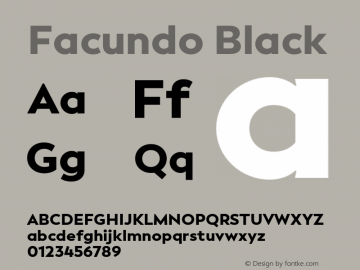 Facundo Black Version 1.001;hotconv 1.0.109;makeotfexe 2.5.65596 Font Sample