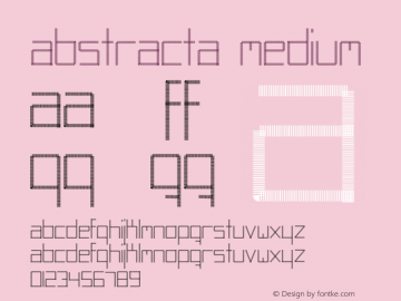 Abstracta Medium Version 001.000 Font Sample