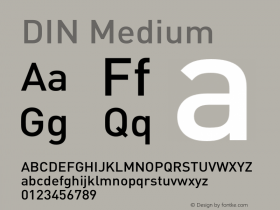 DIN-Medium 001.000 Font Sample