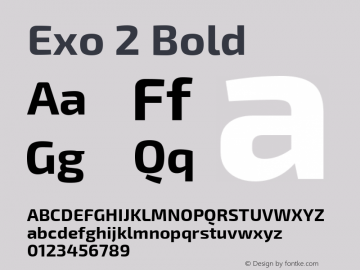 Exo 2 Bold Version 1.001;PS 001.001;hotconv 1.0.70;makeotf.lib2.5.58329; ttfautohint (v0.92) -l 8 -r 50 -G 200 -x 14 -w 