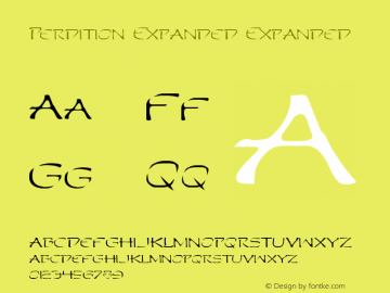 Perdition Expanded Expanded 2 Font Sample