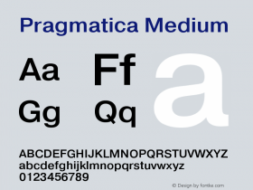 Pragmatica Medium Version 1.000图片样张