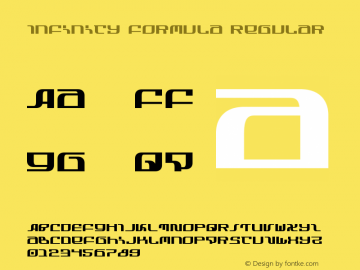 Infinity Formula Regular 1 Font Sample