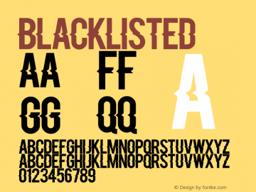 Blacklisted Version 1.00 September 26, 2014, initial release图片样张