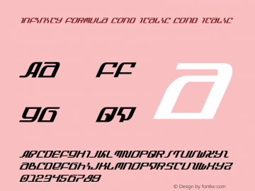 Infinity Formula Cond Italic Cond Italic 1 Font Sample