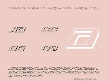 Infinity Formula Shadow Ital Shadow Ital 1 Font Sample