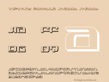 Infinity Formula Shadow Shadow 1 Font Sample