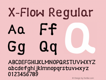 X-Flow Version 1.00 Font Sample