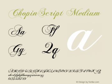 ChopinScript Version 1.2 Font Sample