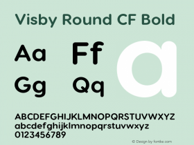 Visby Round CF Bold Version 2.100;hotconv 1.0.109;makeotfexe 2.5.65596图片样张