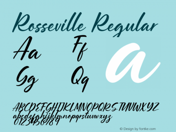 Rosseville Regular Version 1.000;hotconv 1.0.109;makeotfexe 2.5.65596 Font Sample