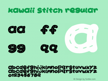 Kawaii Stitch Font Download - Fonts4Free