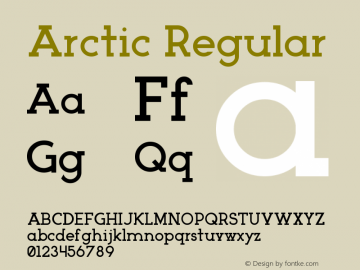 Arctic Version 001.000 Font Sample