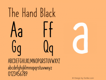The Hand Black 6.000 Font Sample