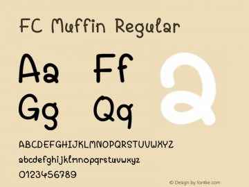 FC Muffin Regular Version 1.00 2020 by Fontcraft: Suwisa Sae-ueng Font Sample