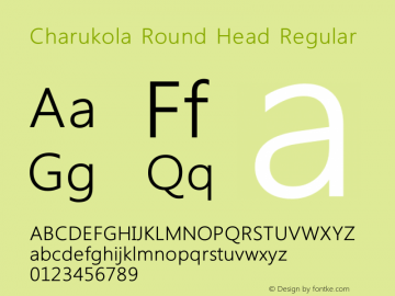 Charukola Round Head Regular 2.00 Created by:- Chandan Acharja, Dept. of Graphic Design, Faculty of Fine Arts, University of Dhaka图片样张
