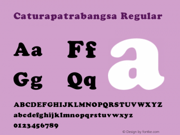 Caturapatrabangsa Version 1.00;April 25, 2021;FontCreator 11.5.0.2422 32-bit Font Sample