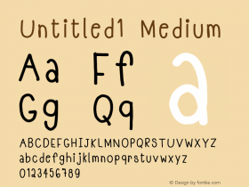 Untitled1 Version 1.0 Font Sample