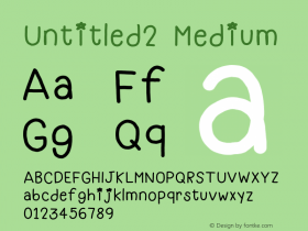 Untitled2 Version 1.0 Font Sample