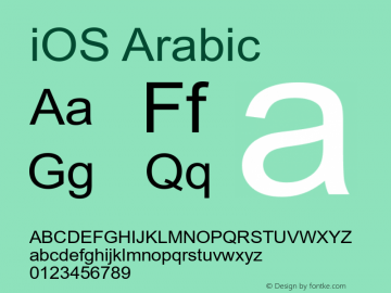 iOS Arabic Version 7.00 Font Sample