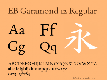 EB Garamond 12 Regular Version 3.01 Font Sample