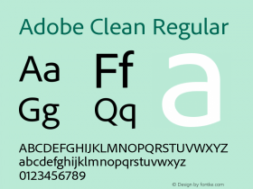 AdobeClean-Regular Version 5.210;PS 2.000;hotconv 1.0.71;makeotf.lib2.5.5900 Font Sample