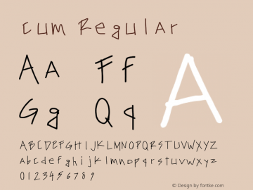 cum 1.0 Font Sample