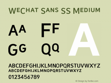 WeChat Sans SS-Medium Version 1.00图片样张