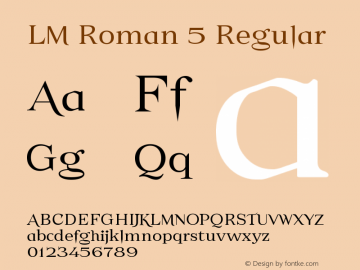 LMRoman5-Regular Version 2.004;PS 2.004;hotconv 1.0.49;makeotf.lib2.0.14853 Font Sample