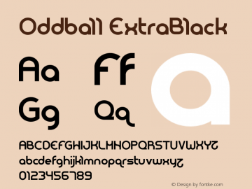 Oddball ExtraBlack Version 001.000 Font Sample
