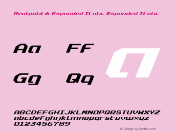 Realpolitik Expanded Italic Expanded Italic 2图片样张