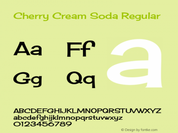 Cherry Cream Soda Regular Version 1.001 Font Sample