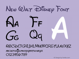 New Walt Disney Font Regular Version 1.00图片样张