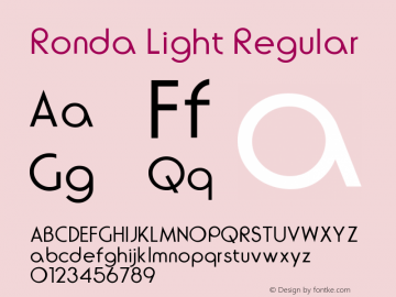 Ronda-Light 001.000 Font Sample