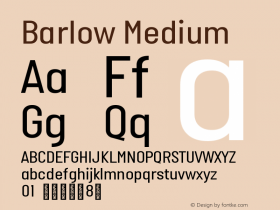 Barlow Medium Version 1.000;PS 001.000;hotconv 1.0.88;makeotf.lib2.5.64775图片样张