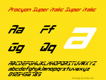 Procyon Super Italic Super Italic 2图片样张