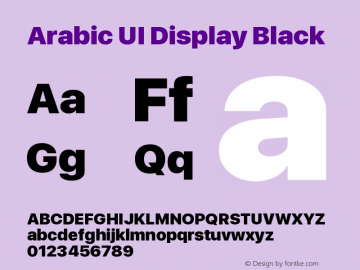 ArabicUIDisplay-Black 13.0d1e59 Font Sample