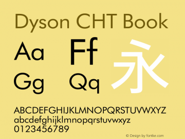 Dyson CHT Version 2.00 Font Sample