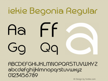 iekie Begonia iekie v5.06 Font Sample