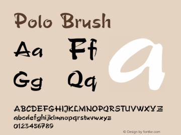 Polo Brush 1.01 Font Sample
