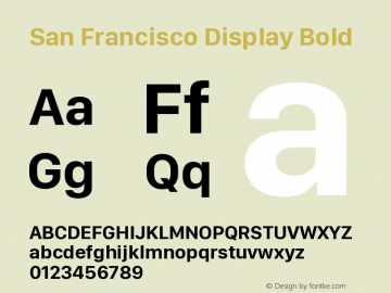 San Francisco Display Bold 10.0d46e1 Font Sample