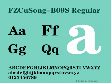 FZCuSong-B09S 4.00 Font Sample