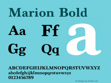 Marion Bold 13.0d1e2图片样张