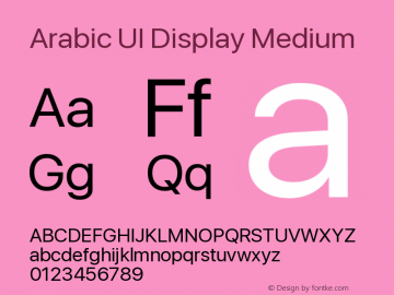 ArabicUIDisplay-Medium 13.0d1e59 Font Sample