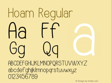 Hoam Version 1.00;Sons Of Baildowi Font Sample